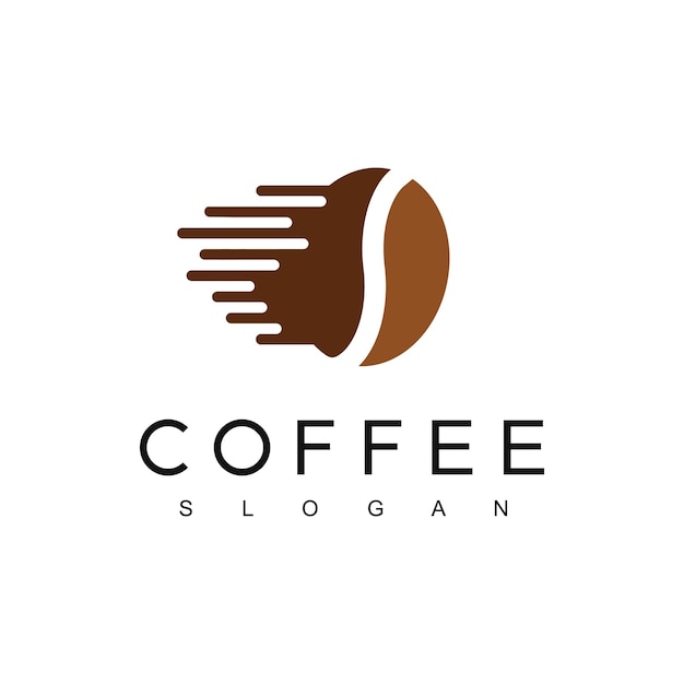 Kaffee-logo-design-vorlage schneller lieferauftragskonzept-stil für cafés und cafés