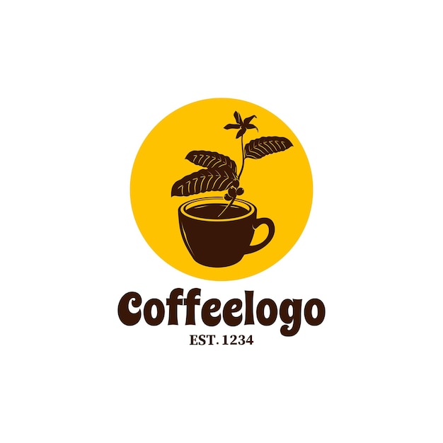 Kaffee-logo-premium-vektor