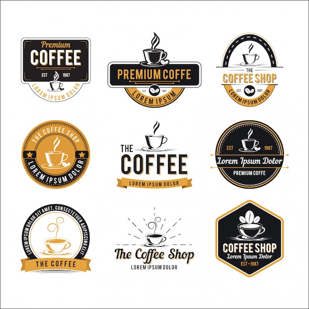 Kaffee-logo-sammlung