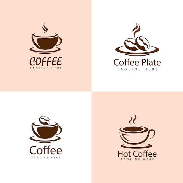 Kaffee-logo-set