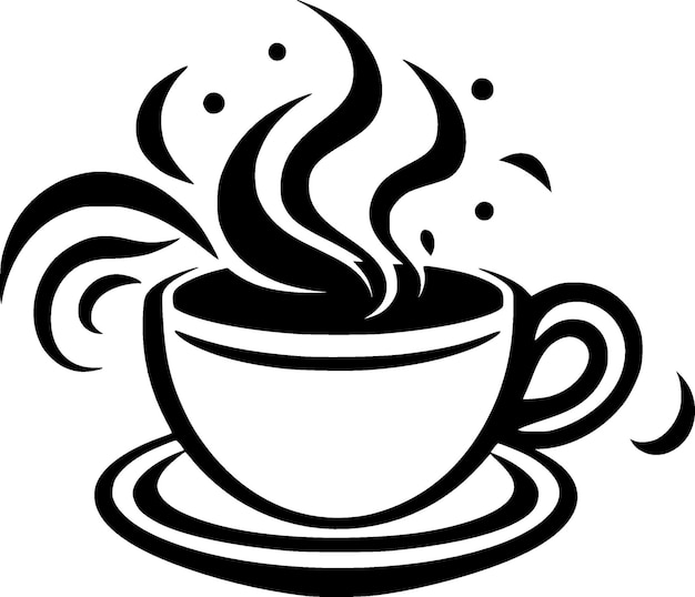 Kaffee minimalistische und einfache silhouette-vektorillustration