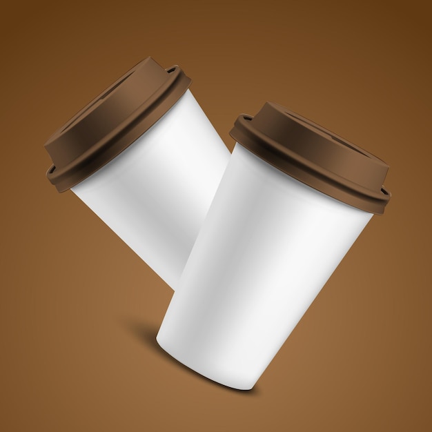 Kaffee pappbecher mockup