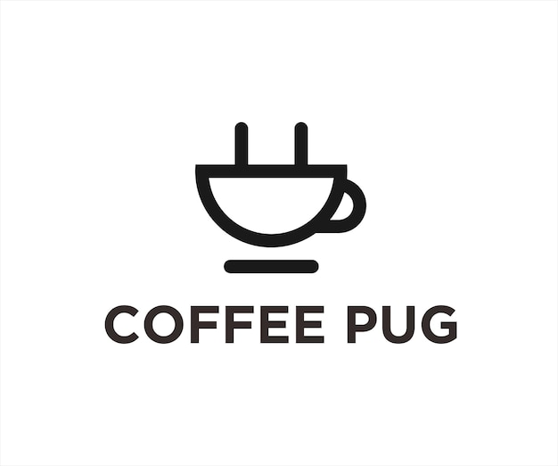 Kaffee-plug-logo-design-vektor-illustration