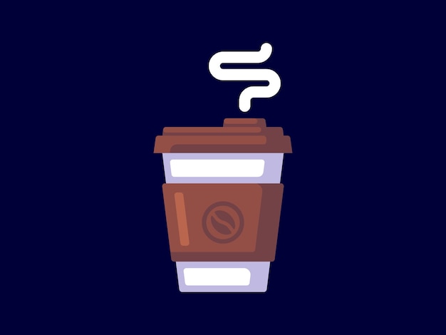 Vektor kaffee, schnellimbiss, vektor, symbol, flache, illustration