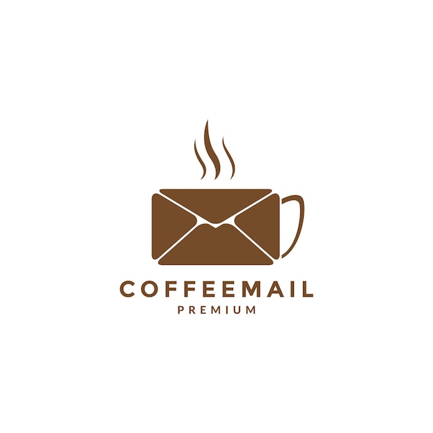 Kaffee schokolade tasse mail logo symbol symbol vektorgrafik design illustration idee kreativ