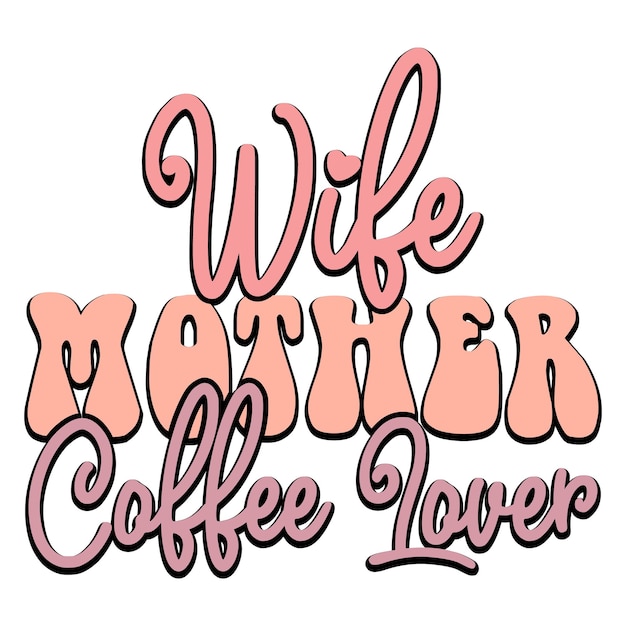 Vektor kaffee svg bundle wavy text cut-datei