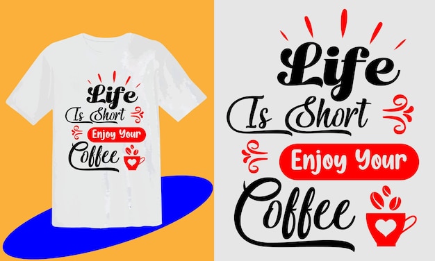 Vektor kaffee-svg-t-shirt-design-t-shirt-design kaffee-typografie-t-shirt und kaffee-svg-design-vorlage