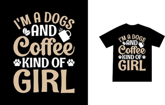 Kaffee-t-shirt-design oder kaffeetassenvektor und kaffeebohne