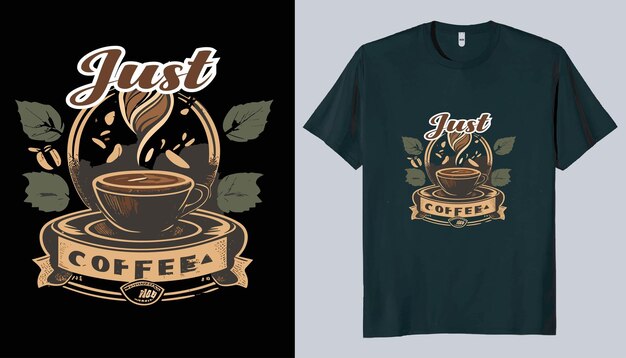 Vektor kaffee-t-shirt-design outdoor-illustration kaffeeliebender