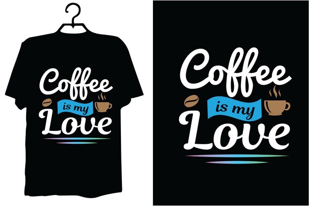 Kaffee-t-shirt-design-vektor