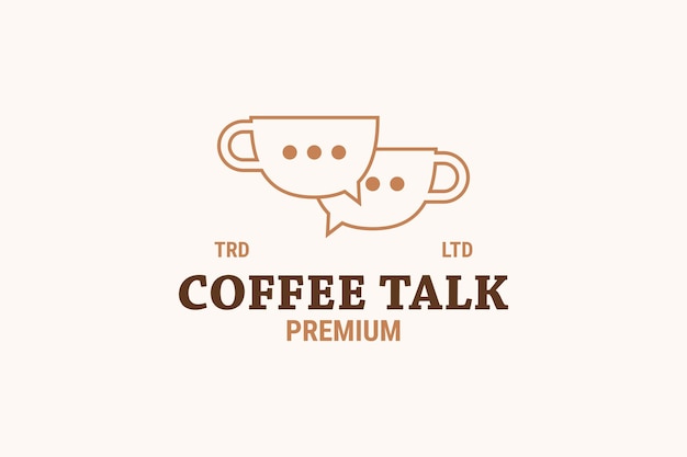 Kaffee-talk-chat-symbol-logo-design