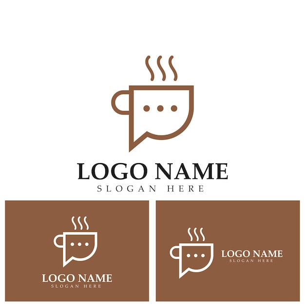 Kaffee-talk-logo-vektor-symbol-illustration