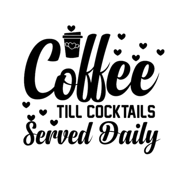 Kaffee-typografie-t-shirt