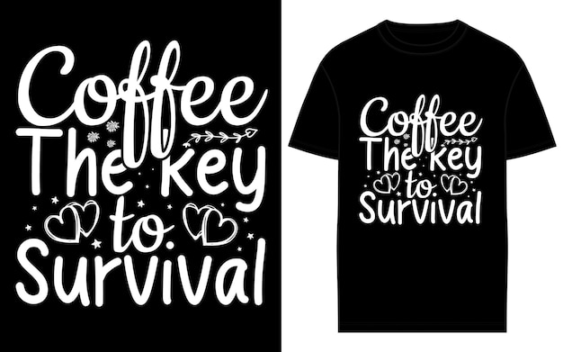 Vektor kaffee-typographie und t-shirt-designvektor