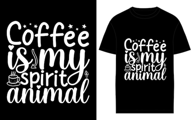 Vektor kaffee-typographie und t-shirt-designvektor