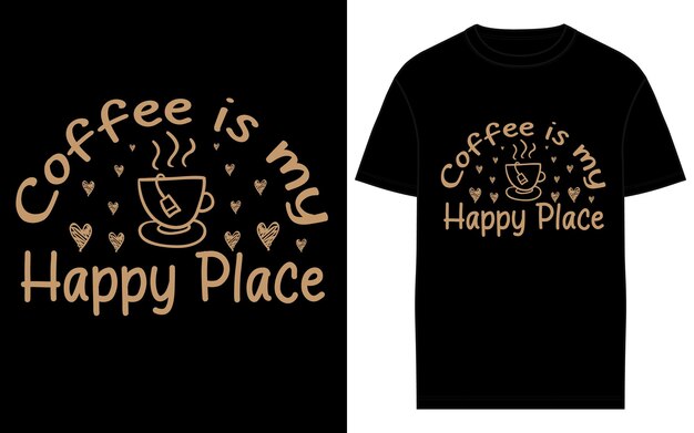 Vektor kaffee-typographie und t-shirt-designvektor