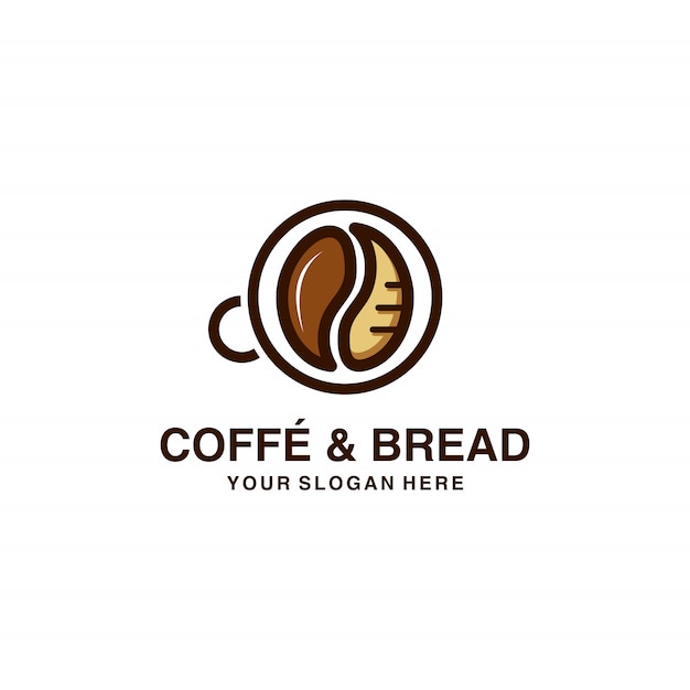 Kaffee und Brot Kaffee Logo Design Inspiration Premium