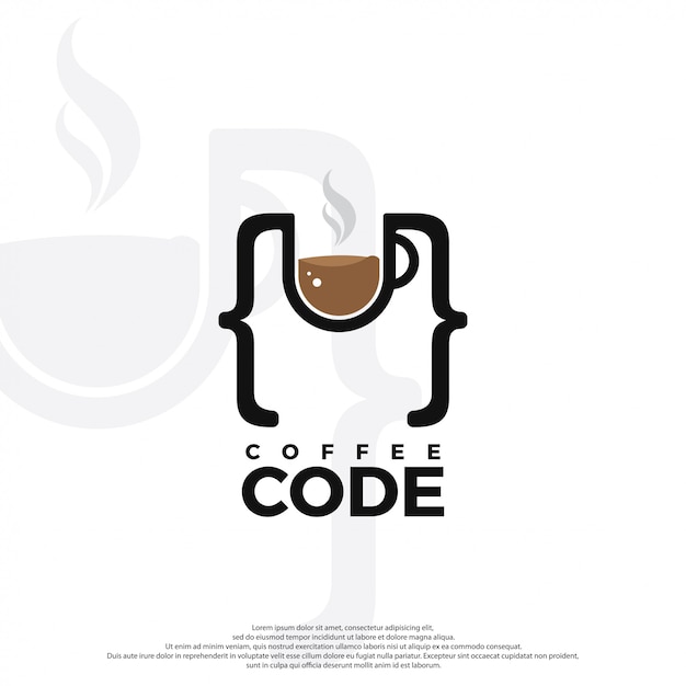 Kaffee und code logo abbildung