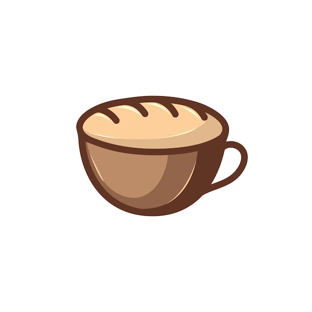 Vektor kaffee und kuchen brot logo