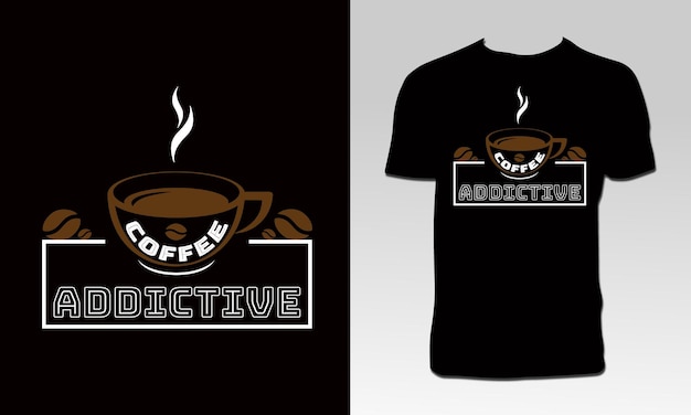 Kaffee-vektor-t-shirt-design-vorlage