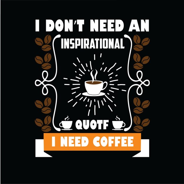 Vektor kaffee-vektor-t-shirt-design