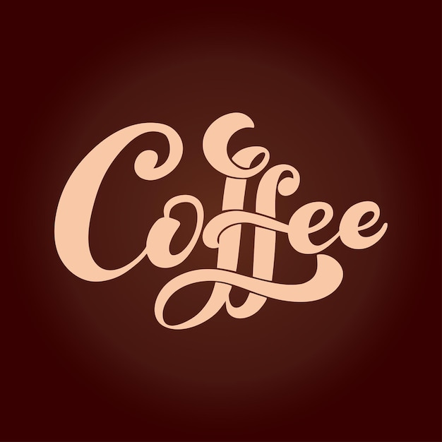 Vektor kaffee-vektorillustration von handgeschriebenen schriftzügen. vektorelemente für das café-markt-café-design, restaurantmenü und rezepte