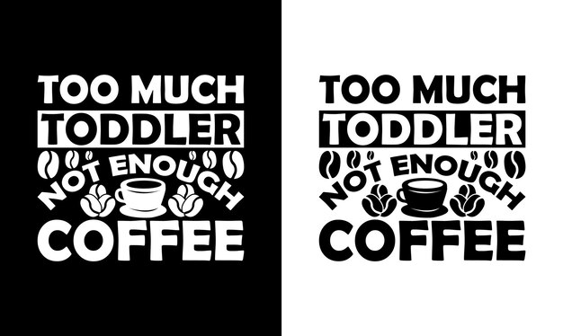 Kaffee-zitat-t-shirt-design, typografie