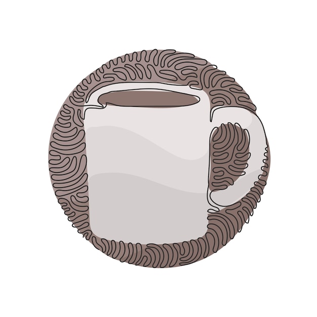 Kaffeebecher mit einer einzigen zeile für latte-espresso und cappuccino heißer kaffee hintergrundstil