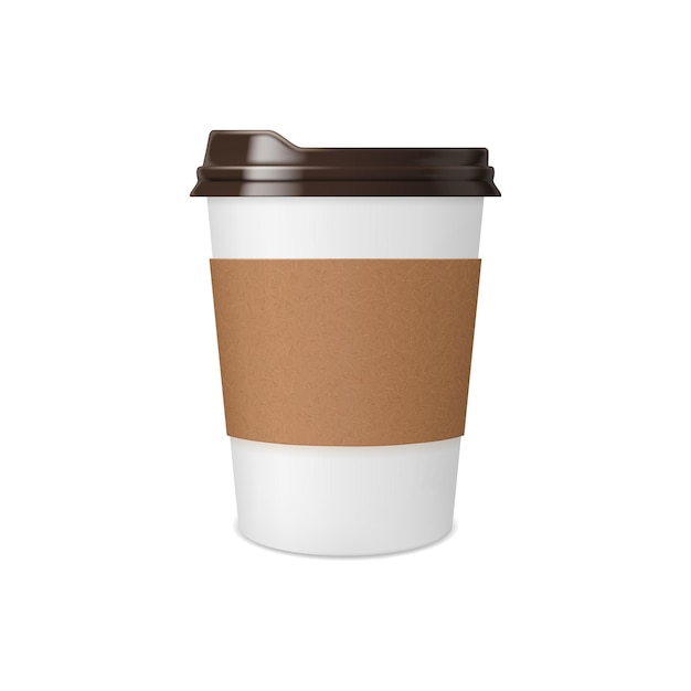 Kaffeebecher, Papier- und Kartonbecher, realistisches Modell