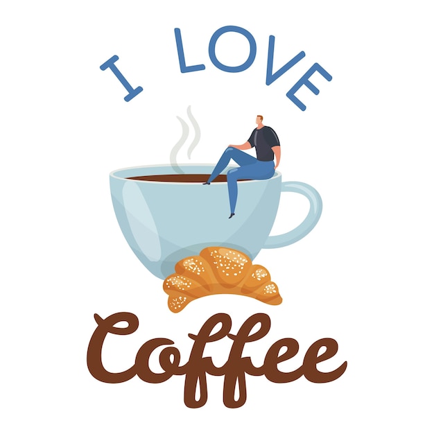 Vektor kaffeedesign für café-shop-vektorillustration etikett mit schild tasse bohnenelement symbol auf cartoon-banner vintage-symbol für restaurant