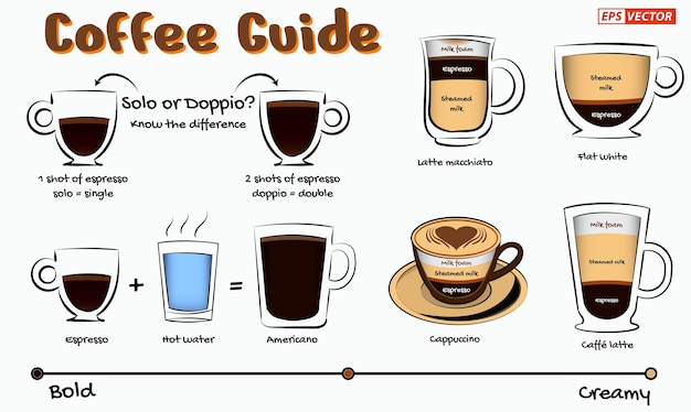 Kaffeeführerillustration im cartoon-stil oder wie man kaffee heißes leckeres getränk oder anleitung brüht