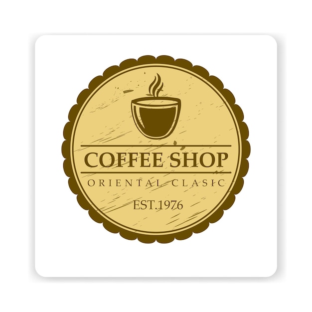 Kaffeegetränk essen restaurant logo editierbar