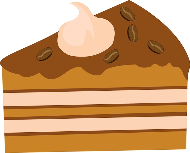 Kaffeekuchen-Vektor-Clipart isoliert