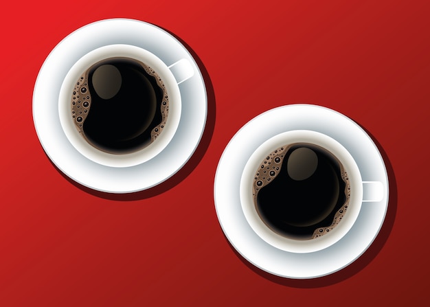 Kaffeepausenplakat mit tassen trinkt vektorillustrationsdesign