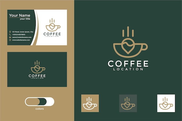 Kaffeestandort-logo-design und visitenkarte