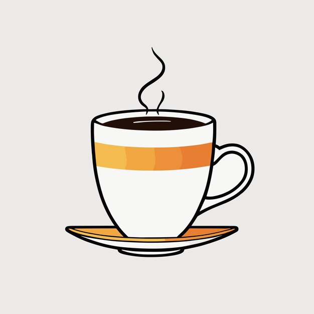 Vektor kaffeetasse-logo-clipart-symbol-illustration