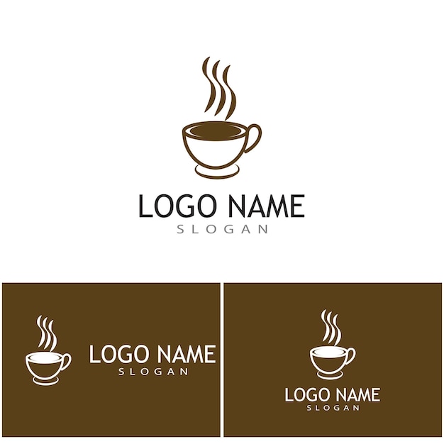 Kaffeetasse logo vorlage vektor icon design