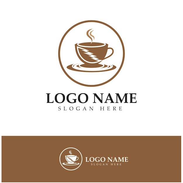 Kaffeetasse logo vorlage