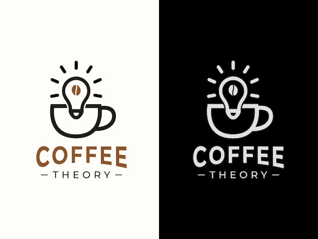 Kaffeetheorie logo-design-konzept