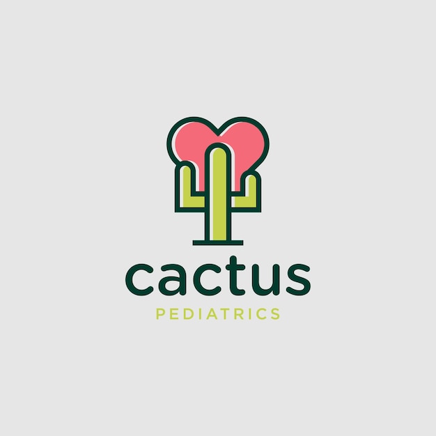 Kaktus logo template design vektor, emblem, designkonzept, kreatives symbol, symbol