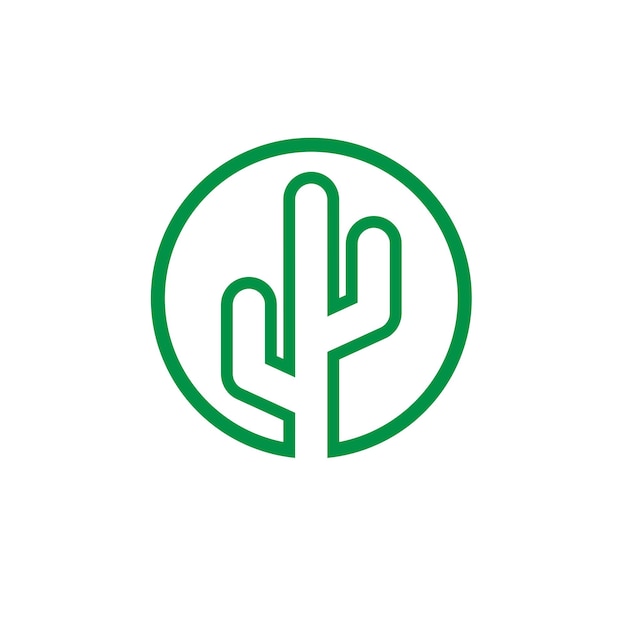 Kaktus logo vorlage vektor illustration