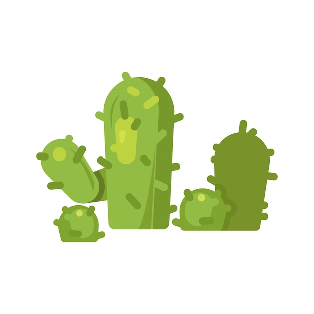 Kaktus-vektorillustration-kaktus-flachsymbol