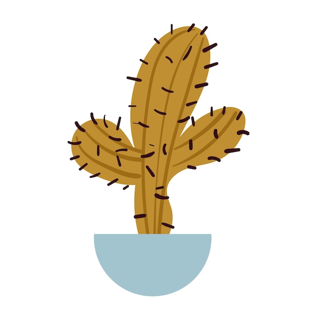 Kaktuspflanze lokalisiert auf weißer hintergrundgrafikdesignillustration
