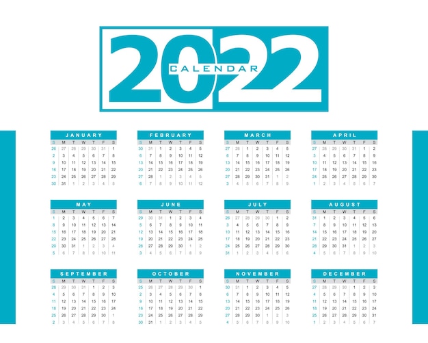 Kalender 2022 designvorlage