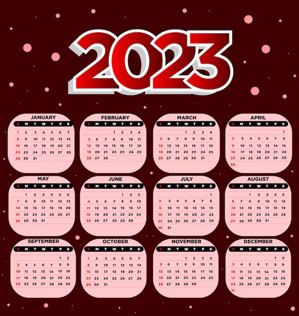 Vektor kalender 2023