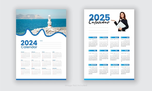 Vektor kalender 2024 2025 206 2027 2028 2029 2030 2031 symple layout illustration set