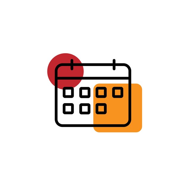 Kalendersymbol Element des Anwendungssymbols Hochwertiges Grafikdesign