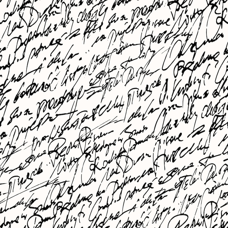 Vektor kalligarphische scribbles dekoratives nahtloses muster wiederholter hintergrund tileable tapetendruck