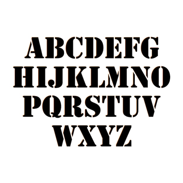 Kalligraphie-Alphabet-Großbuchstaben a bis z-Schriftfamilie