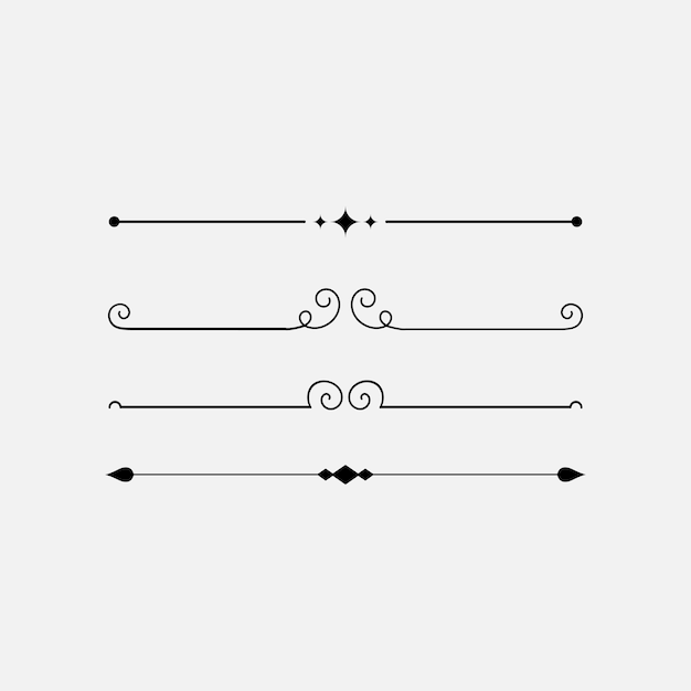 Kalligraphische Zierteilkollektion